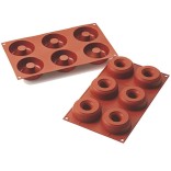 SILIKOMART silikoonist küpsetus vorm "Donuts", 6 tk. 6 x 98 ml (viso: 588 ml) | 1