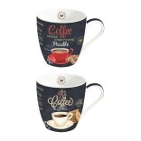 EASY LIFE portselanist kruuside komplekt "It's coffee time", 2 tk., 350 ml  | 1