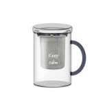 WD LIFESTYLE klaasist tass kurnaga "Keep calm", 420 ml  | 1