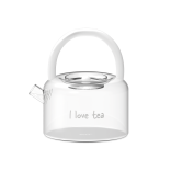 WD LIFESTYLE klaasist teekann "I love tea", 900 ml  | 1