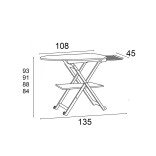 ARREDAMENTI kokkupandav triikimislaud "Stirocomodo"  | 6