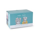 LifetimeBRANDS portselanist tasside ja alustasside komplekt "Cat and dog", 2 tk. 240 ml | 5