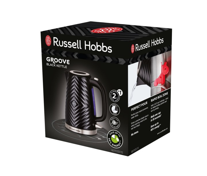 "Russell Hobbs" elektriline veekeetja "Groove Black", 1,7 l, 26380-70  | 2