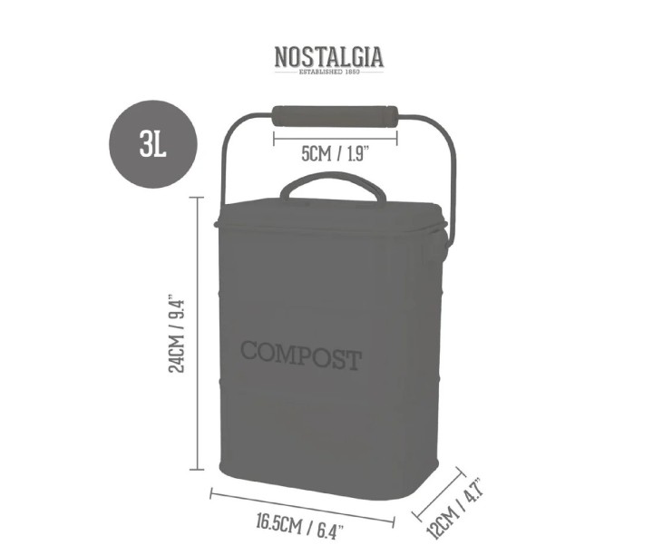 LifetimeBRANDS kompostiämber "Nostalgia" 3 l | 6