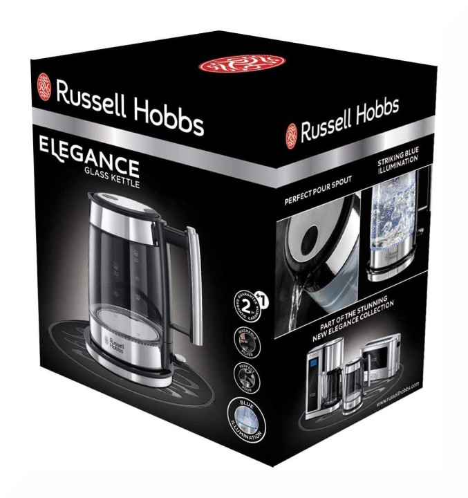 "Russell Hobbs" elektriline veekeetja "Elegance Glass", 1,7 l, 23830-70  | 5