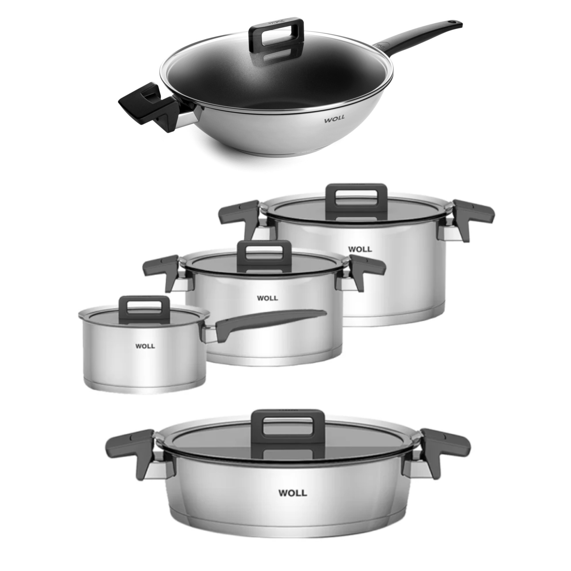 Stainless Steel Pots 6-Pieces Set Concept NCSET002 WOLL